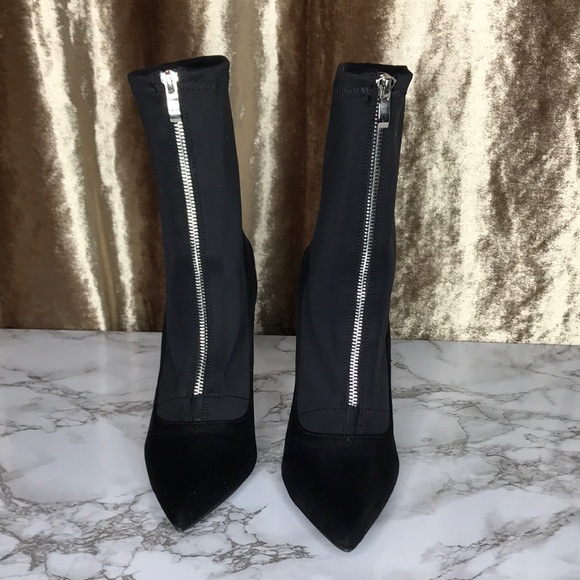 Black zip up pumps size 10 - Picture 2 of 7